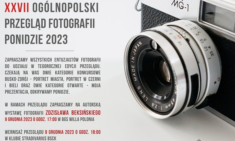 grafika promująca przegląd fotografii Ponidzie