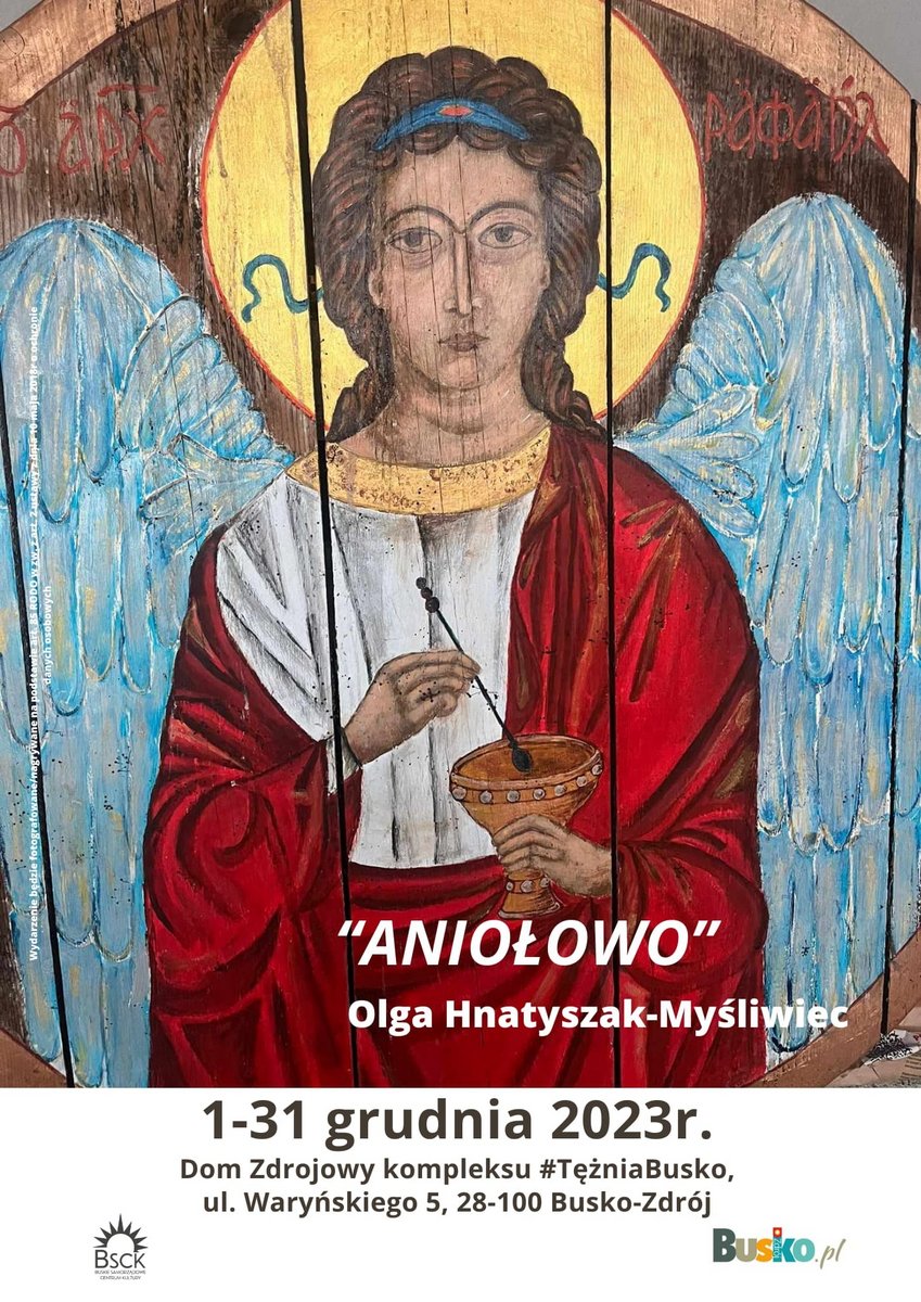 plakat promujący wystawę Aniołowo w Domu Zdrojowym