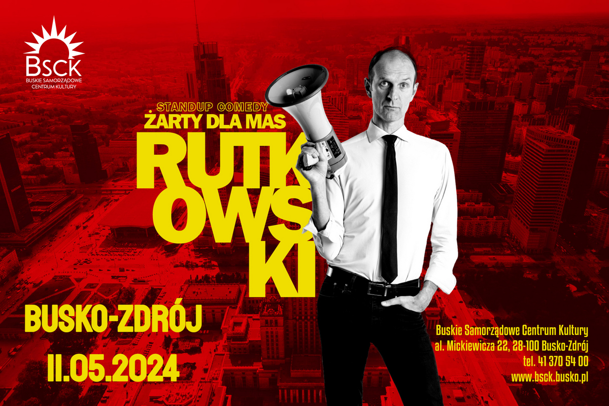 grafika promująca standup Rafał Rutkowski