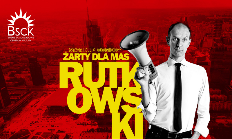 grafika promująca standup Rafał Rutkowski