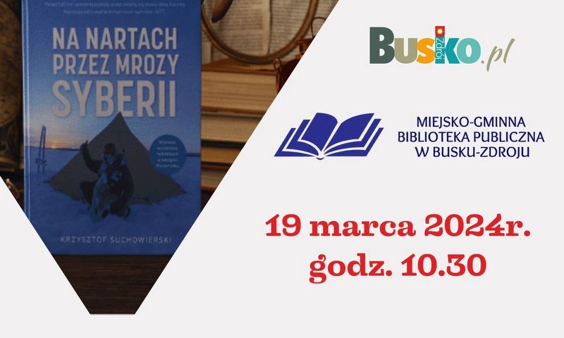 grafika promująca spotkanie autorskie, na zdjęciu okładka książki