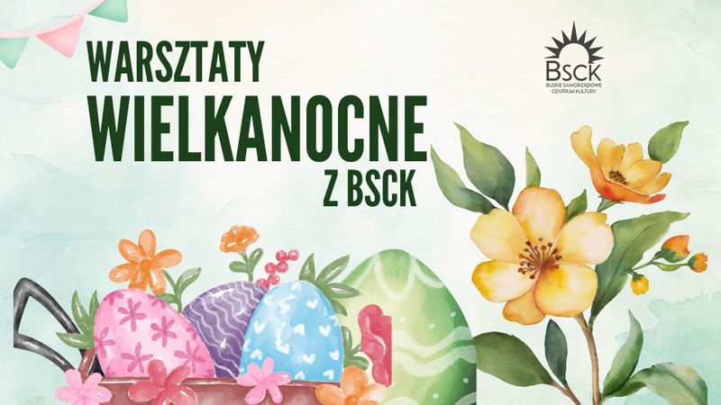 grafika promująca warsztaty wielkanocne