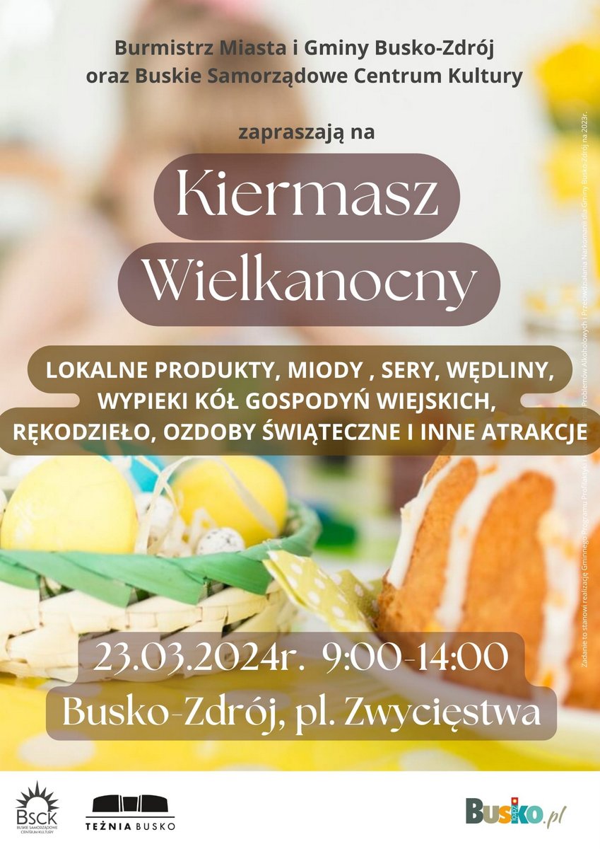 grafika promująca kiermasz wielkanocny