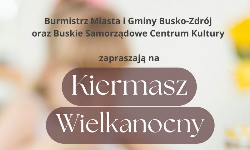 grafika promująca kiermasz wielkanocny