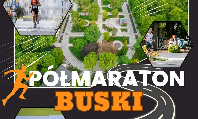 grafika promująca Półmaraton Buski