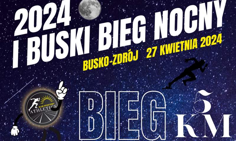 grafika promująca bieg nocny