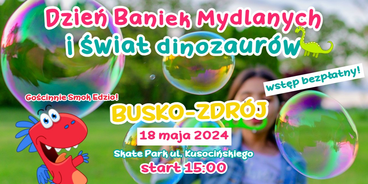 grafika promująca atracje - banki mydlane
