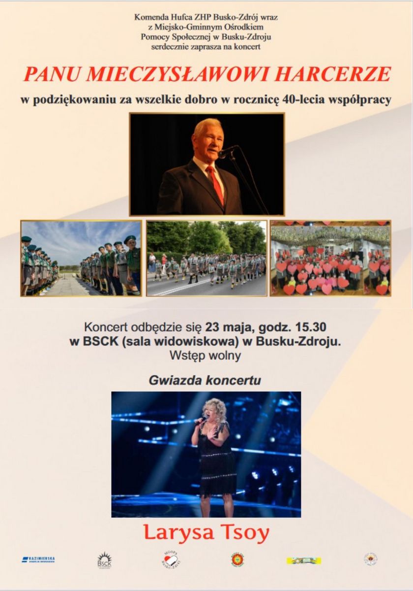 grafiak promująca spotkanie "Panu Mieczysławowi Harcerze"