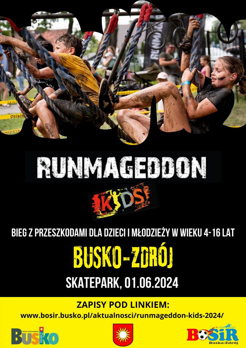 plakat promujący tor przeszkód dla dzieci