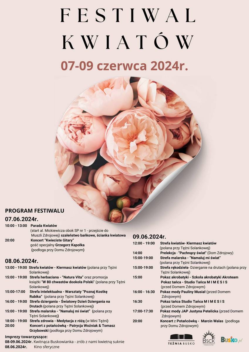 plakat promujący festiwal kwiatów
