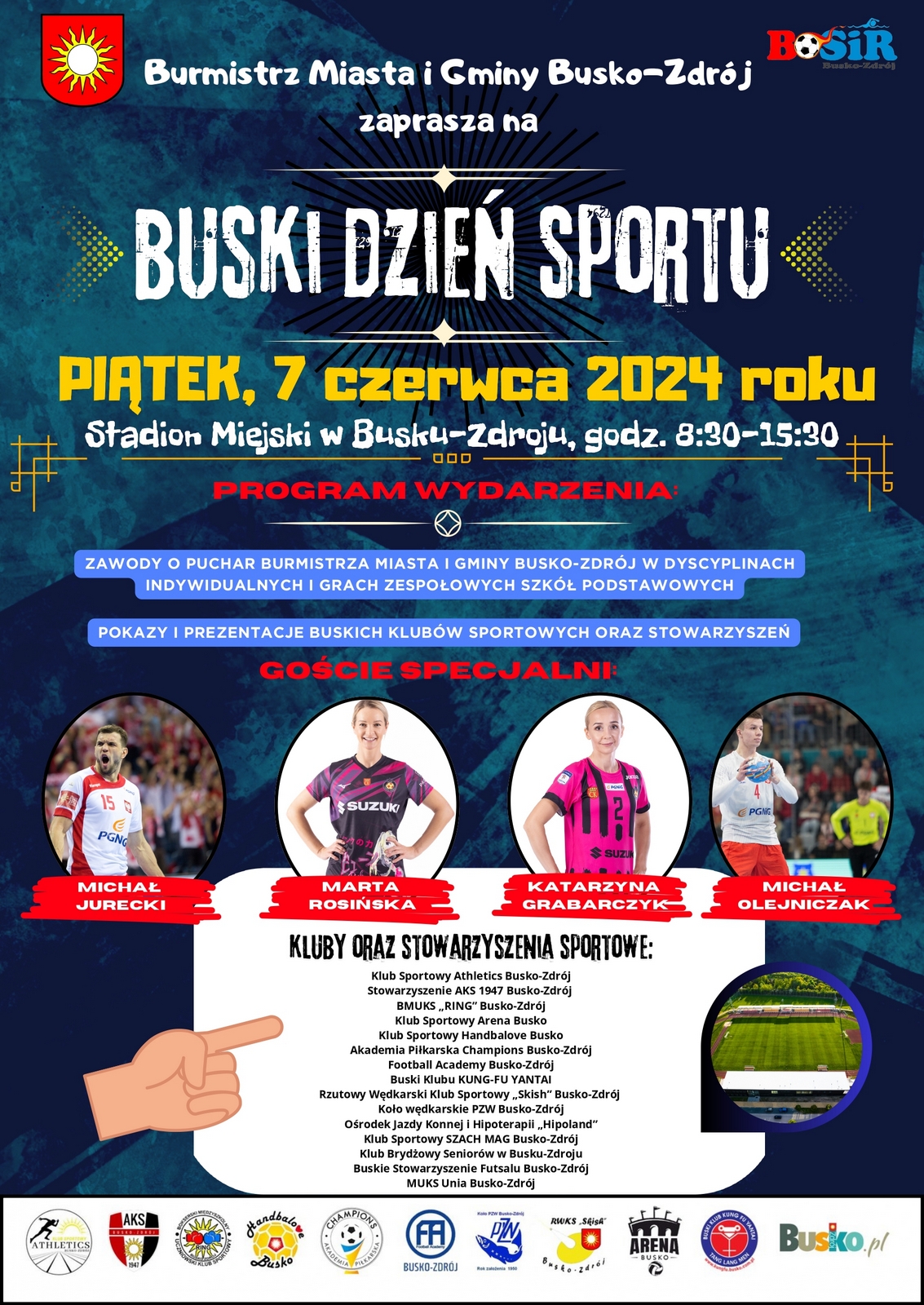 grafika promująca buski dzien sportu 2024