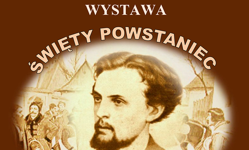 grafika promująca wystawę, wizerunek Adama Chmielowskiego
