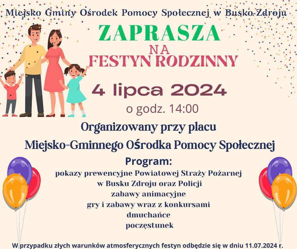 grafika promująca festyn rodzinny