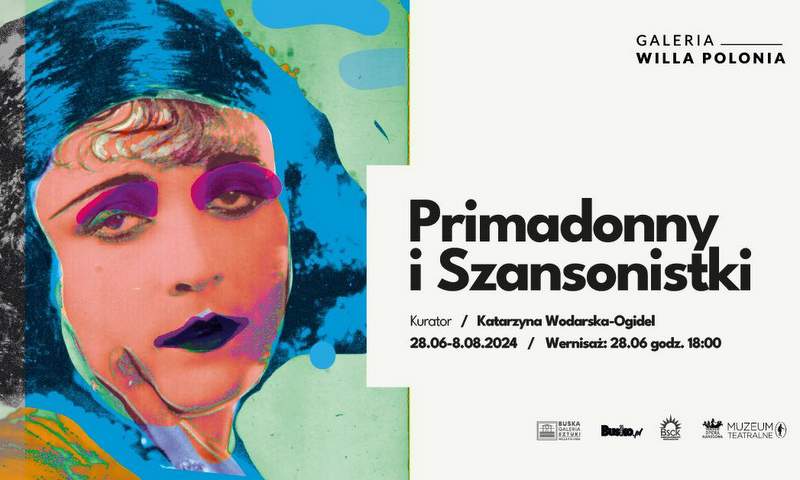 grafika promująca wystawę Primadonny i Szansonistki