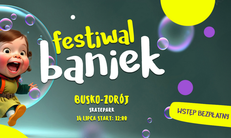 grafika promująca festiwal baniek