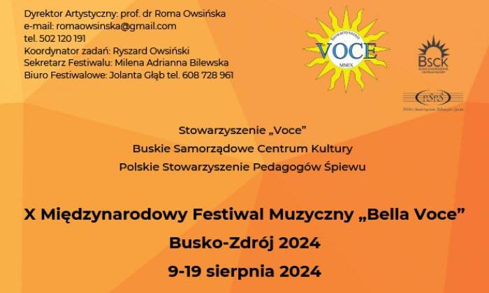 afisz promujący wydarzeni festiwalu Bella Voce