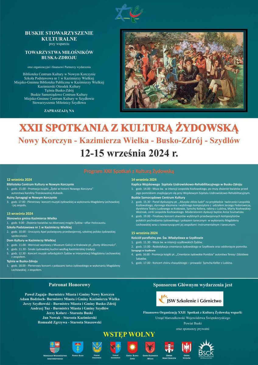 grafika promująca Spotkania z Kultura Żydowska