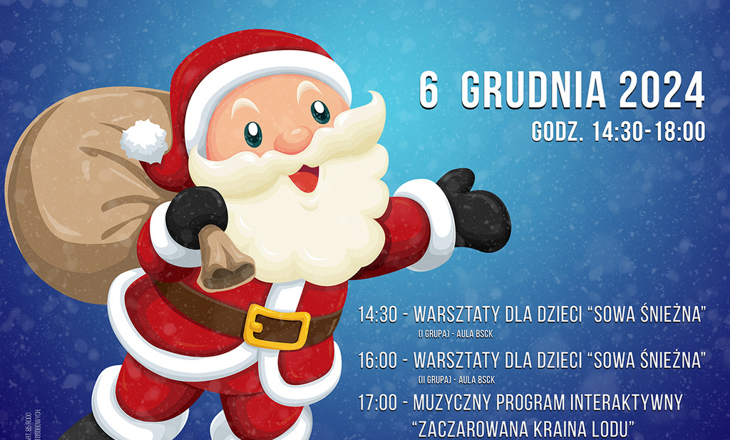 grafika promująca mikołajki w BSCK
