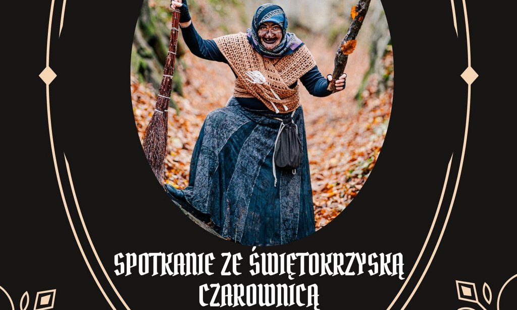 grafika promująca spotkanie z czarownicą świętokrzyską