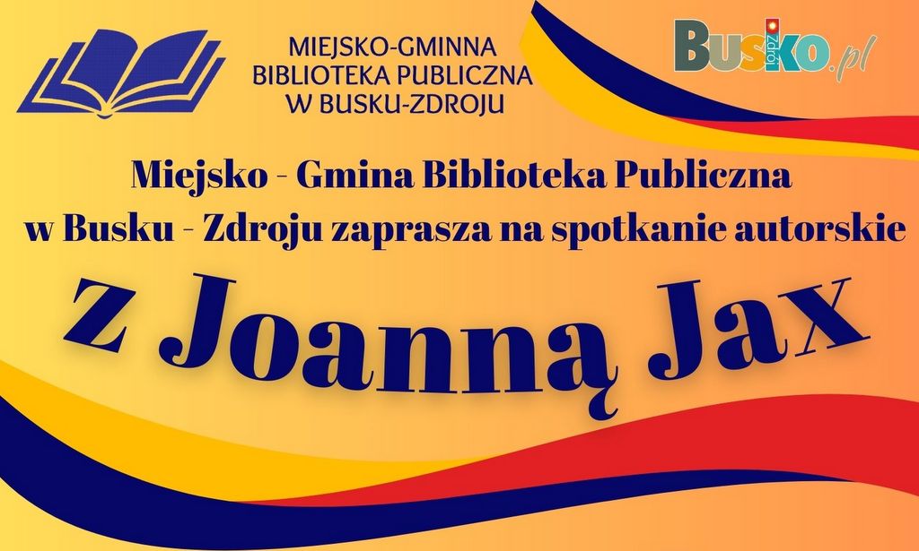 grafika promująca spotkanie z pisarką