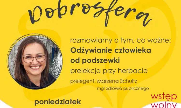 grafika promująca spotkanie z Marzeną Schultz