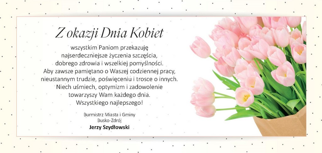 życzenia na dzień kobiet, grafika przedstawia bukiet kwiatów