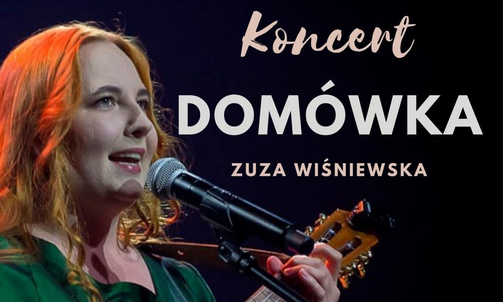 grafika promująca koncert, artystka przy mikrofonie