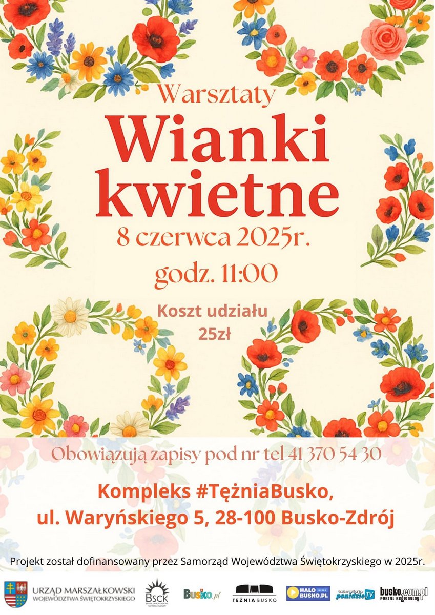 wianki kwietne plakat
