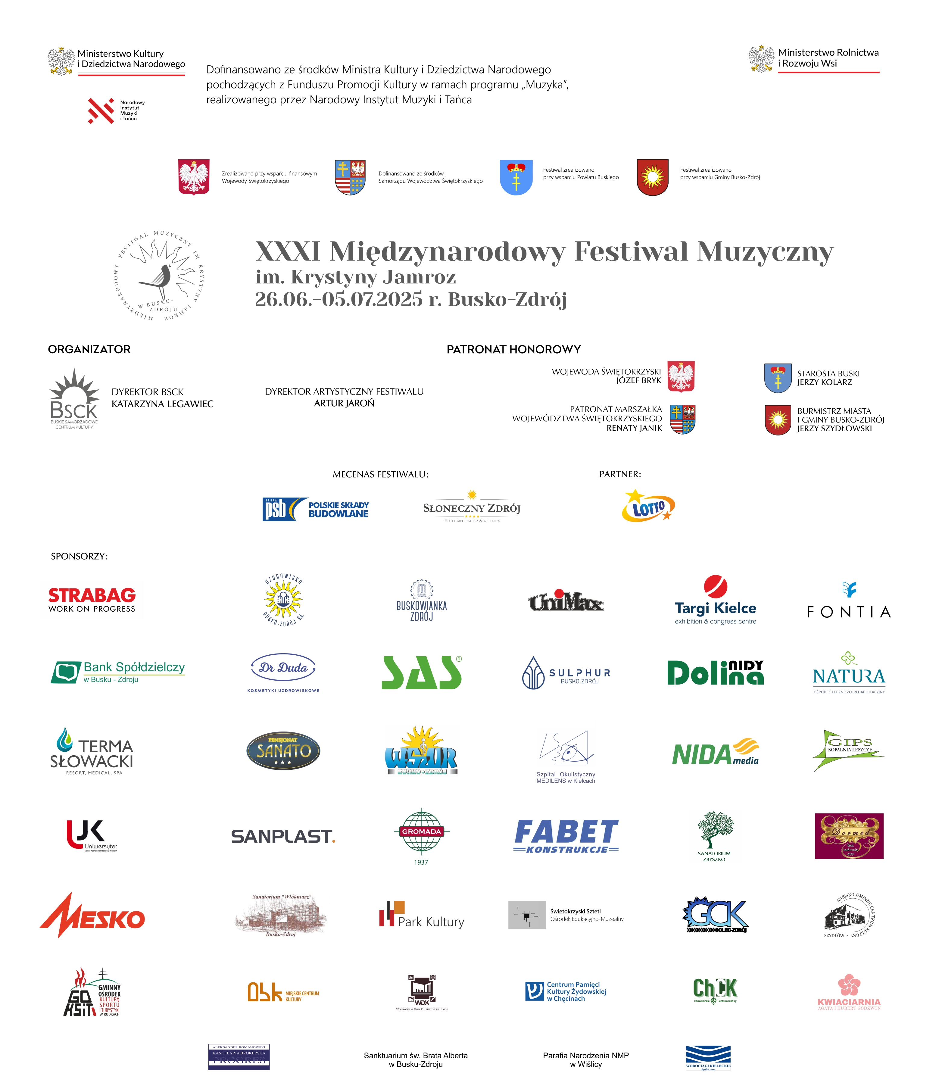plansza z logotypami sponsorów