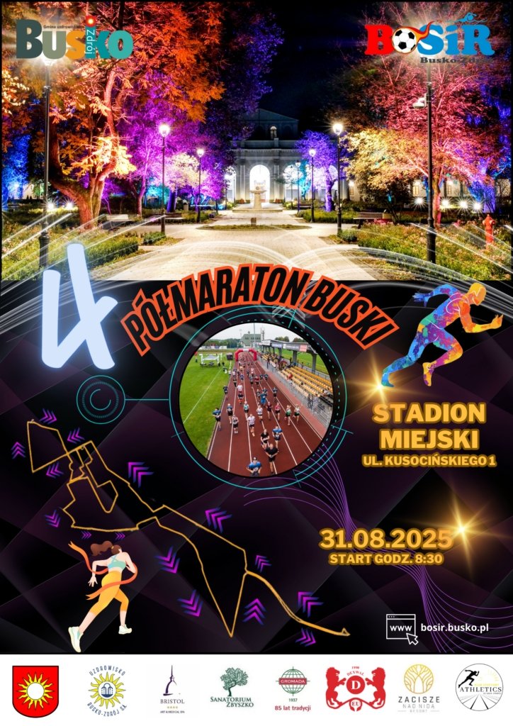 plakat wydarzenia Półmaraton Buski 2025