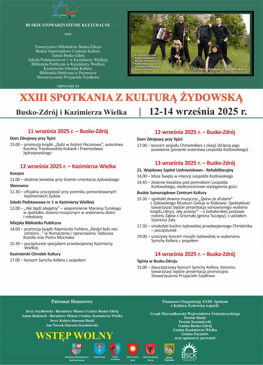 afisz z programem wydarzeń