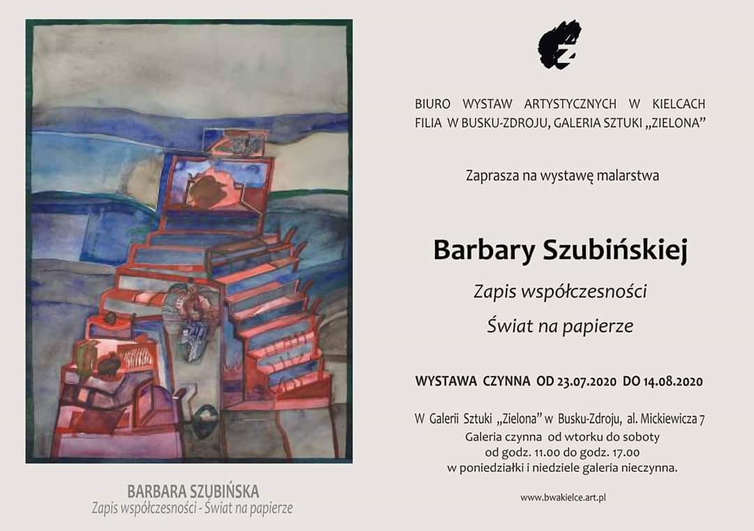 Galeria Sztuki "Zielona" zaprasza na wystawę malarstwa Barbary Szubińskiej 