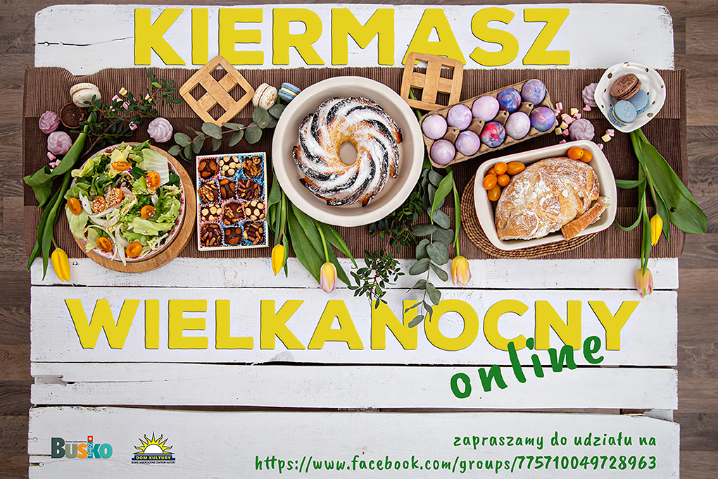 Kiermasz Wielkanocny - stół z daniami wielkanocnymi