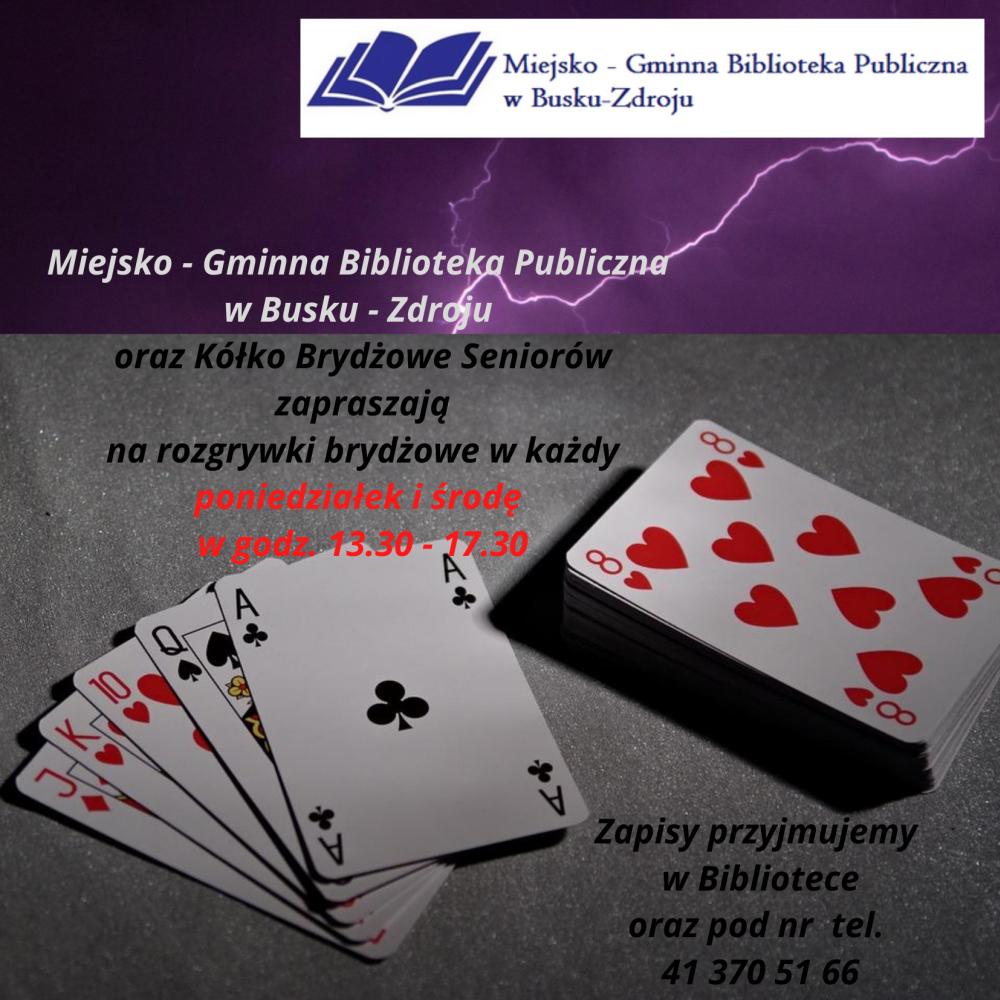 Zaproszenie na rozgrywki brydżowe