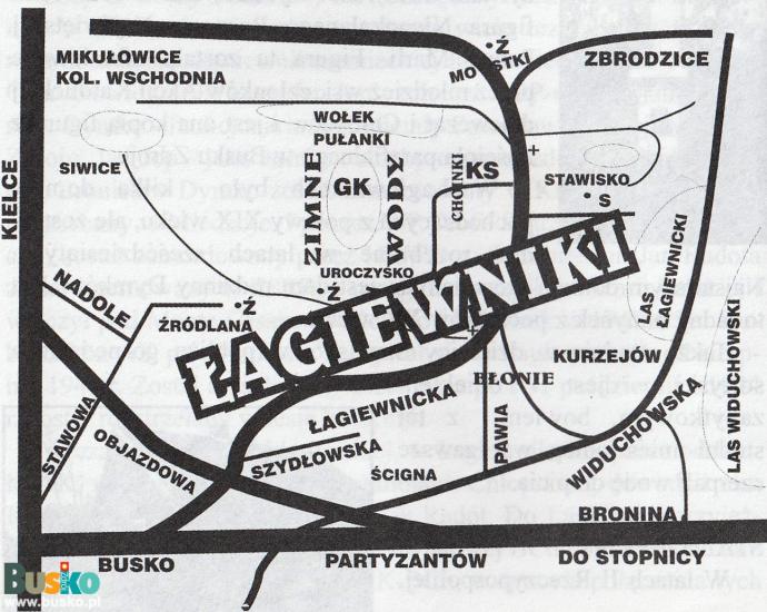 mapa Łagiewnik