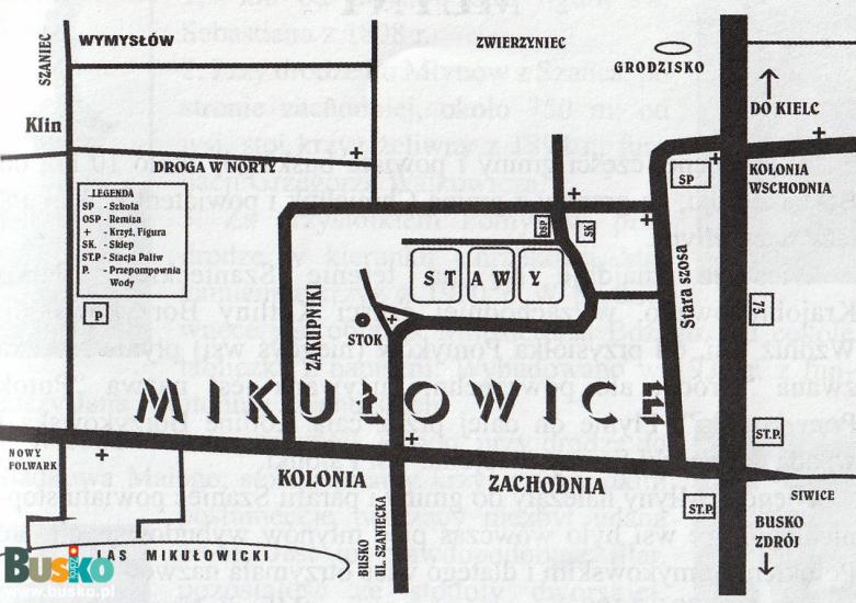 mapa Mikulowic