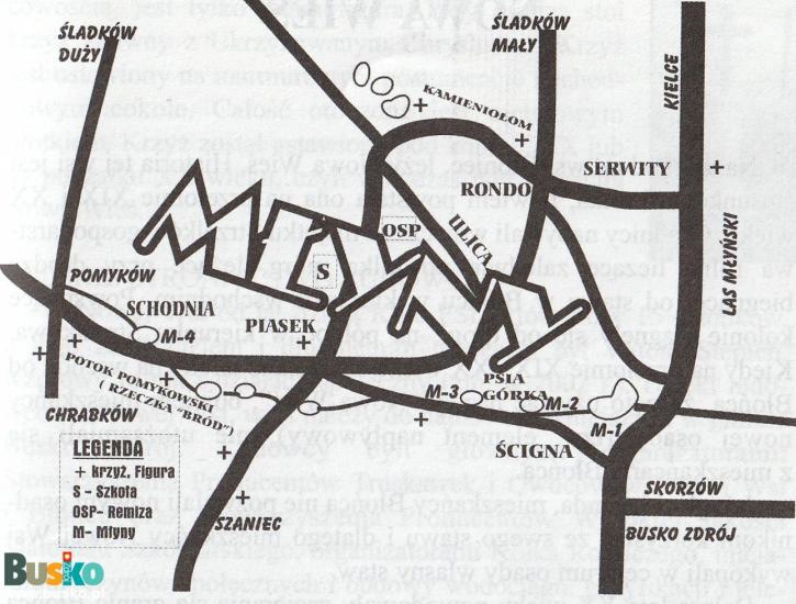 mapa Młyn