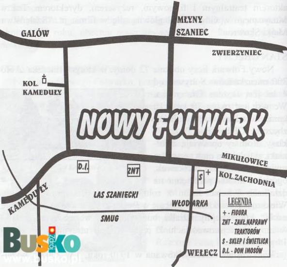 mapa sołectwa Nowy Folwark