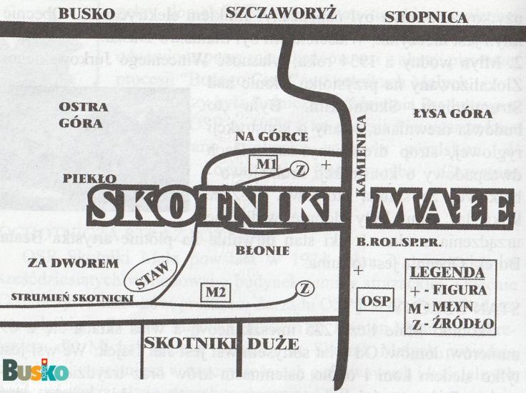 mapa sołectwa Skotniki Małe