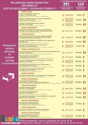 Plakat placowki świadczące usługi dla bezdomnych Plakat placowki świadczące usługi dla bezdomnych20252026