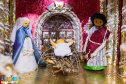 Na zdjęciu widoczne detale jednej z szopek