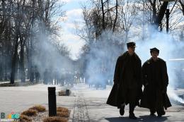 Uczestnicy Marszu Katyńskiego na Alei Mickiewicza