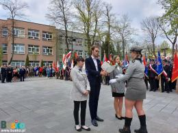 Delegacje składają wiązanki pod pomnikiem Kościuszki