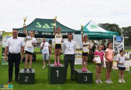 Ceremonia wręczenia nagród dla najmłodszych uczestników biegu