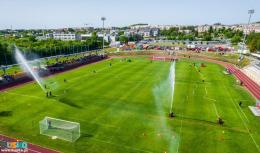 Stadion Miejski z lotu ptaka podczas rozgrywek