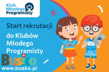 Zdjęcie przedstawia plakat dot. rekrutacji www.klubmlodegoprogramisty