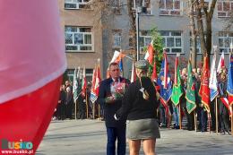 Uczestnicy obchodów Święta Niepodległości w Busku-Zdroju