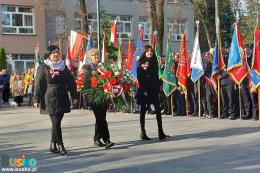 Uczestnicy obchodów Święta Niepodległości w Busku-Zdroju