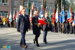 Uczestnicy obchodów Święta Niepodległości w Busku-Zdroju