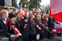 Uczestnicy obchodów Święta Niepodległości w Busku-Zdroju
